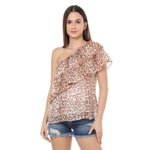 Leopard Single Shoulder Top 